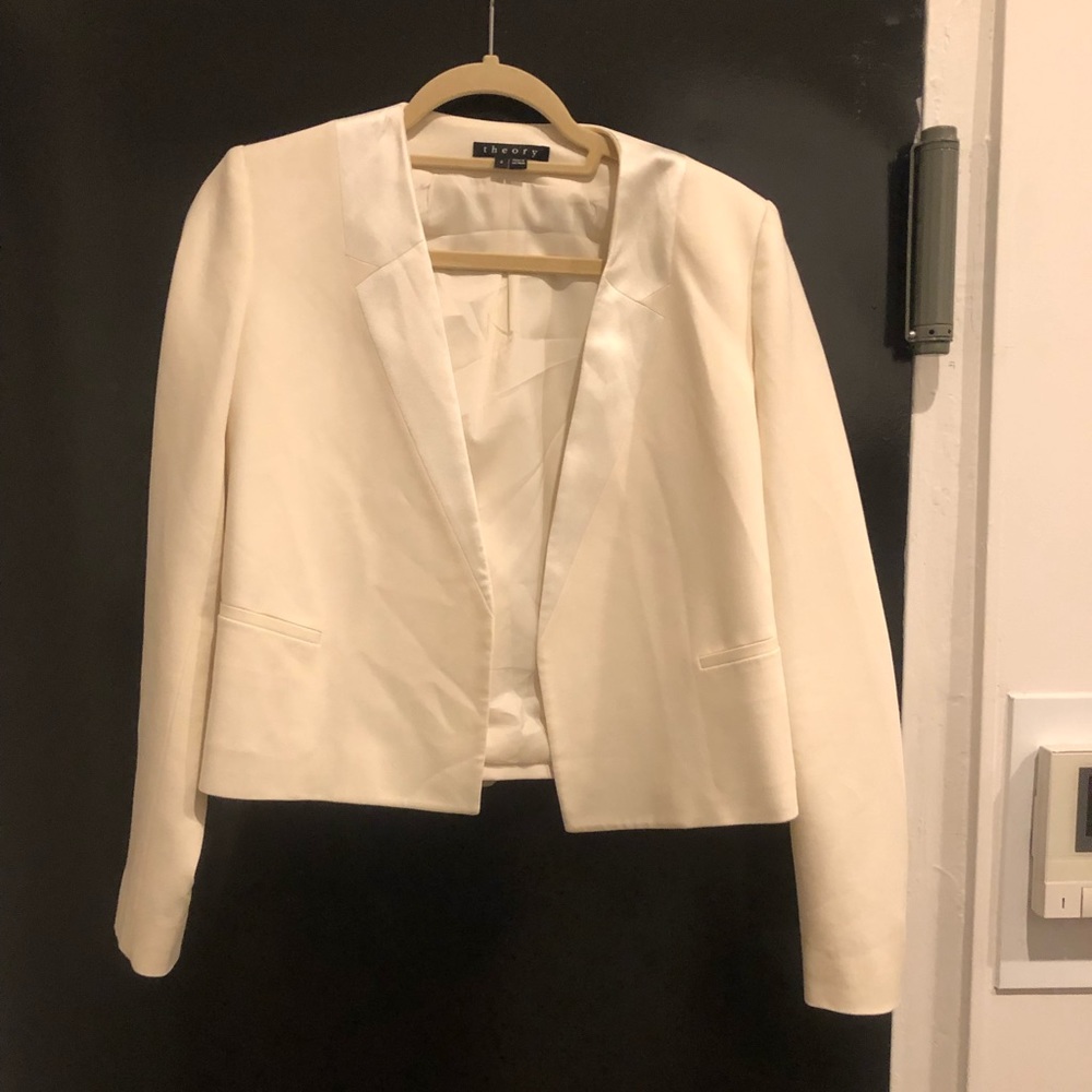 Theory White Blazer